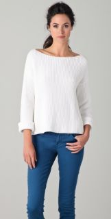 Vince Roll Sleeve Ribbed Sweater