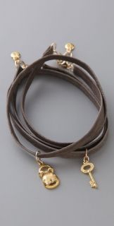 Gorjana Lock & Key Leather Bracelets
