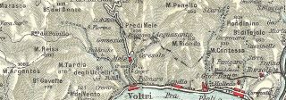 Italy Savona Genova Nervi 1927 Map