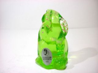  Vaseline Glass 5262 Bunny J K (Robin) Spindler #20 / 250 Hand Painted