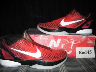 Nike Zoom Kobe VI 6 ALL STAR WEST COAST Hologram Red Black White 10 5