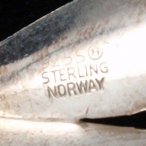  Bow Pin Vintage Enamel Sterling Silver Norway Ivar Holt Brooch