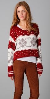 Free People Cropped Fair Isle Pullover