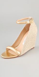 Diane von Furstenberg Tchad Metallic Wedge Sandals