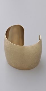 Kenneth Jay Lane Gold Textured Thick Cuff