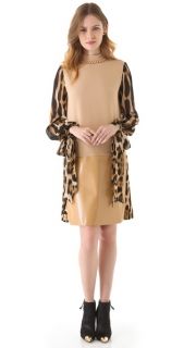 Just Cavalli Combo Leopard Dress