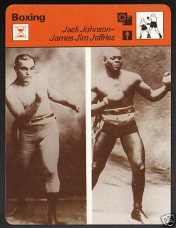 Jack Johnson V James Jim Jeffries Box SPORTSCASTER Card