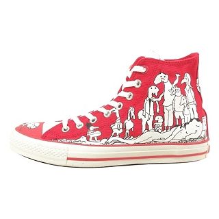 Converse (PRODUCT) Red Chuck Taylor All Star 100 Peepz Hi   107362F