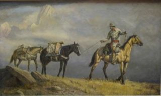 Jack Lee McLean Original Oil Painting  Pursued 