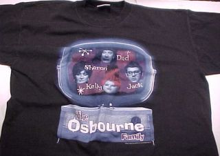 2002 The Osbourne Family T Shirt Ozzy Sharon Jack Kelly