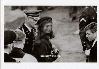 Jackie Kennedy at JFKs Funeral Postcard Elliott Erwitt Photo Arlington