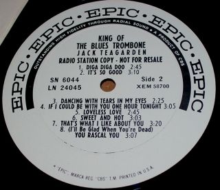 Jack Teagarden 60s King of The Blues Trombone Epic Promo 3LP Box Set