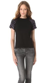 Pencey Sequin Top with Short Sleeves