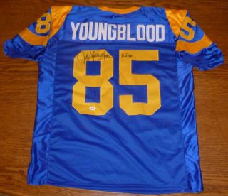 Jack Youngblood Signed AutoD Rams Jersey PSA DNA COA