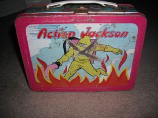  Vintage 1973 Action Jackson Lunch Box   no thermos   Okay industries