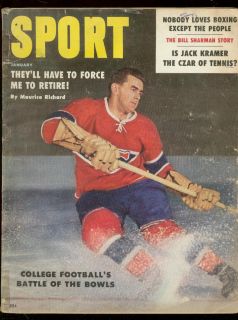 Sport Magazine 1 1959 NHL Boxing Jack Kramer M Richard G