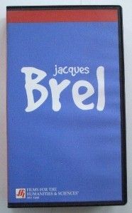 RARE Jacques Brel Films for The Humanities VHS