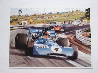 Jackie Stewart Tyrrell Ford F1 Postcard