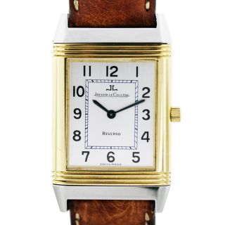 Jaeger LeCoultre Reverso Classique 18k Yellow Gold and Steel Ostrich