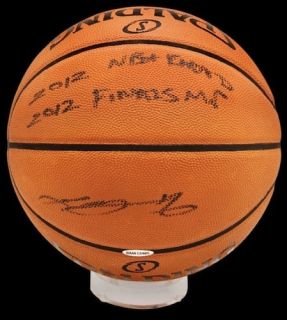 Lebron James Signed Dual Inscribed Spalding Basketball UDA