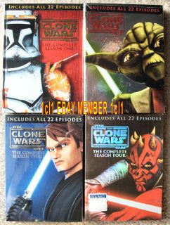 Star Wars THE CLONE WARS Complete Season 1 + 2 + 3 + 4 