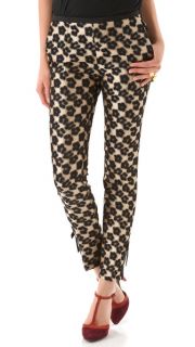 RED Valentino Leopard Flower Bow Pants