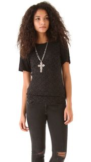 Raquel Allegra Lace Fitted Tee