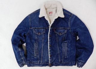 Vtg Levis ® Jean Sherpa Jacket. Label size 44L. Made in USA
