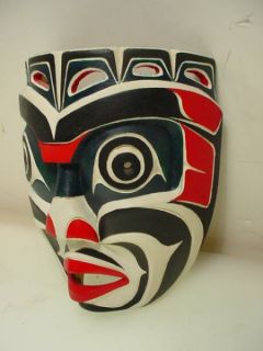  Northwest Coast Native Carving Mask Signed Jack James Jr
