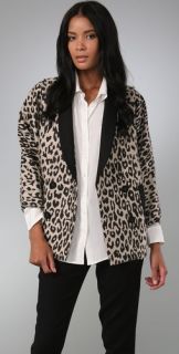Loeffler Randall Combo Leopard Blazer