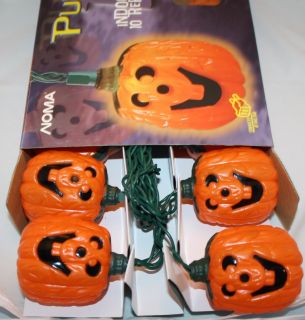 New Noma Halloween Pumpkin Jack O Lantern Light Set String Garland