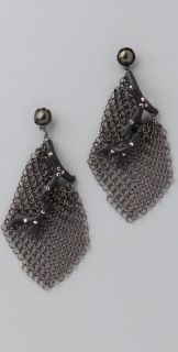 Alexis Bittar Ivory Coast Coral Chain Mail Earrings