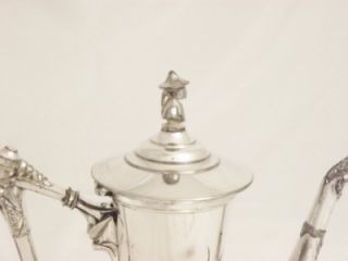 RARE Taunton Silver Co Japanese American Revival Figural Coffee Pot