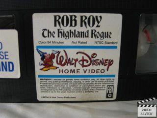Rob Roy The Highland Rogue VHS Disney Richard Todd