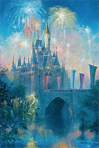 Walt Disney World Castle James Coleman Disney New Canvas Le 195 Signed