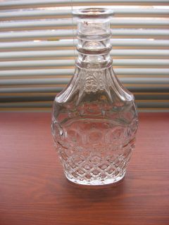 Heavy Clear Glass Whiskey Decanter James E Pepper Bottle