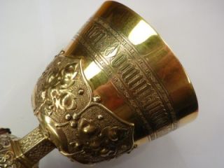  Antique Sterling Silver Gilt Chalice by James Woods Sons C1928