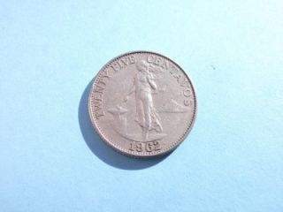 1962 Twenty Five 25 Centavos Philippines Coin