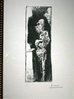 Pablo Picasso 1961 Original Lithograph Espectadores Authentic Art Hand