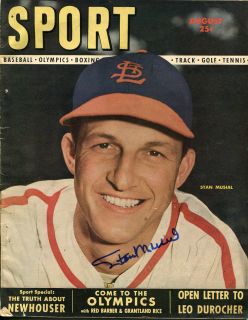 STAN MUSIAL SIGNED AUTOGRAPHED CARDINALS 1948 SPORT MAGAZINE JSA #