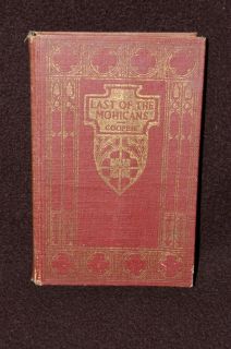 1923 THE LAST OF THE MOHICANS James Fenimore Cooper antique book