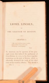  Lincoln Leaguer of Boston James Fenimore Cooper American Novel