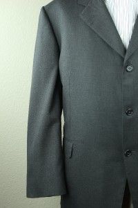 Hickey Freeman Grey Wool Suit Loro Piana Tasmanian Super 130s Size 52
