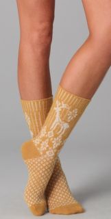 Maison Scotch Deer Print Cozy Socks