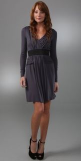 Three Dots Shirred Dress with Elastic Detail