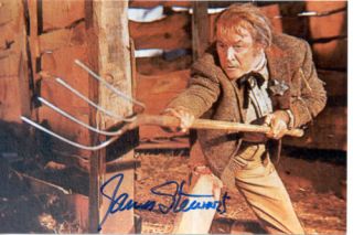 James Stewart Color Movie Scene Autographed