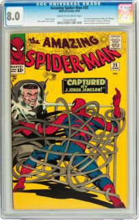   Spider Man 25 CGC 8 0 1st Mary Jane Watson MARVEL Comic Silver Age
