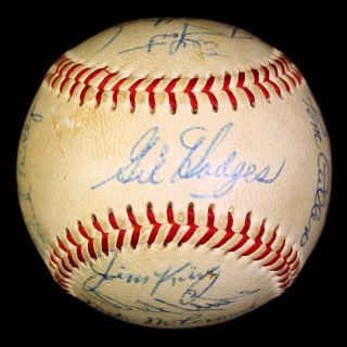 1966 Senators Team Signed Baseball w Gil Hodges JSA