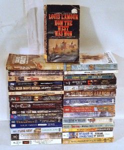 Lot of 30 Western Cowboy Indian Mountain Man West Paperback Books All