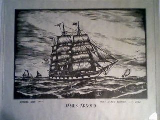  Vtg ARNOLD WhaleSHIP PRINTS James Arnold Charles Morgan Joseph Conrad